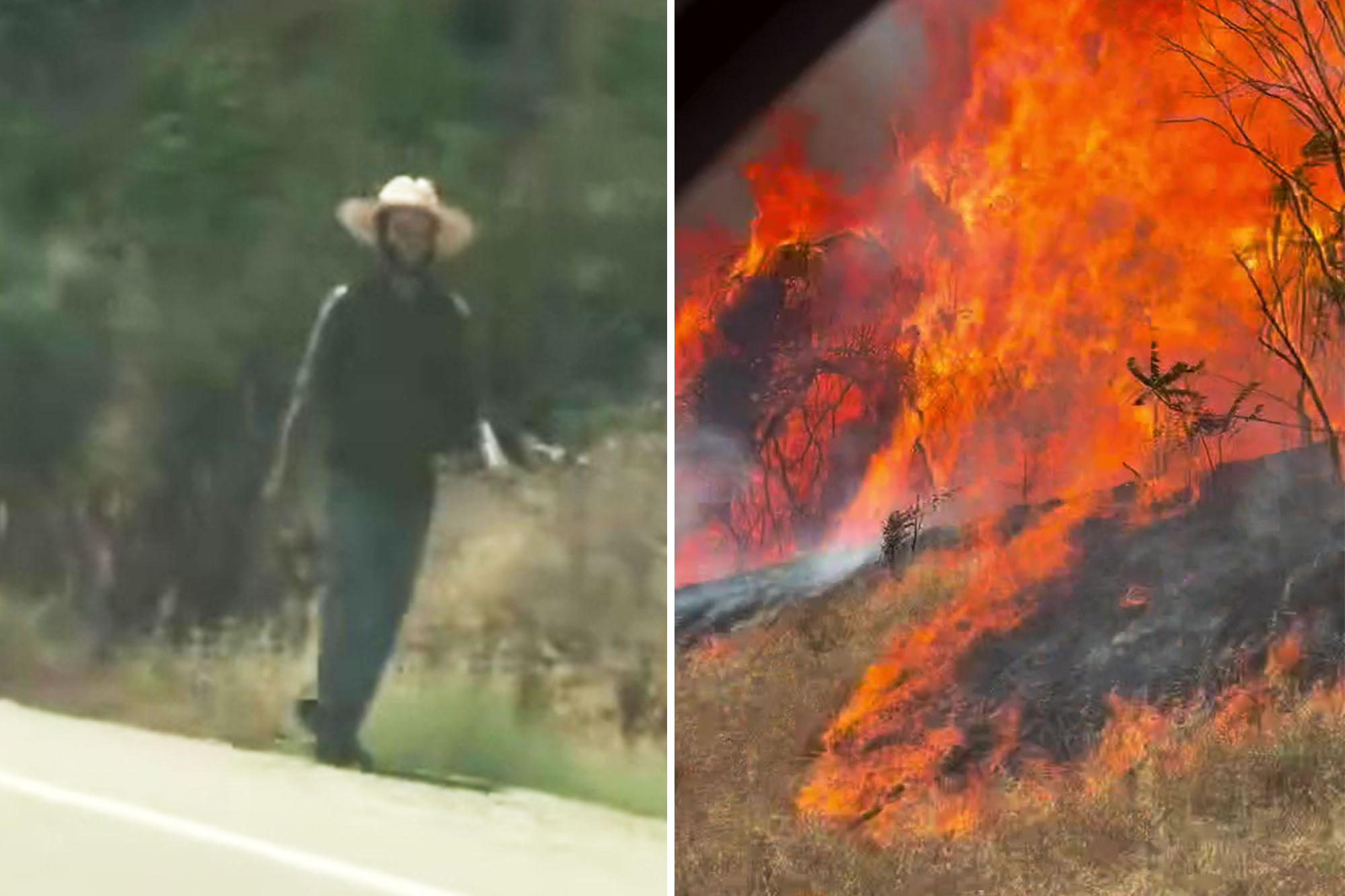 Haunting video of ‘the man in the straw hat’ as Dove Fire threatens ‘the gateway to Yosemite’