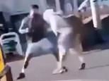 Moment former world champion boxer Joe Cordina brawls with man at petrol station - as he denies assault charges