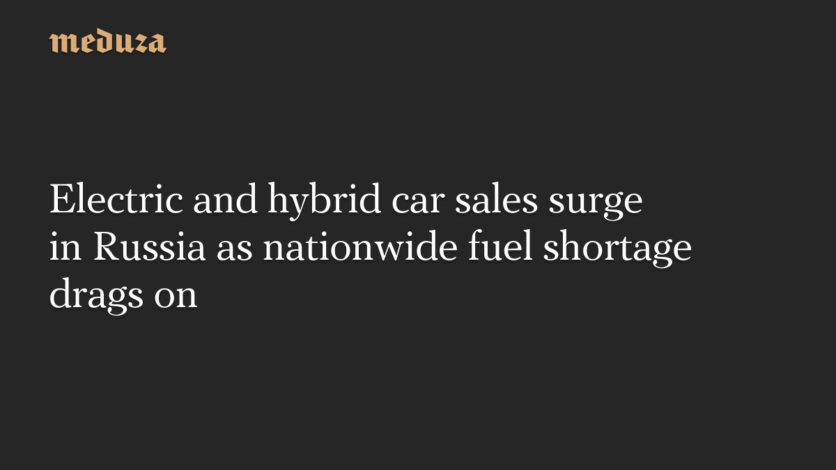 Electric and hybrid car sales surge in Russia as nationwide fuel shortage drags on