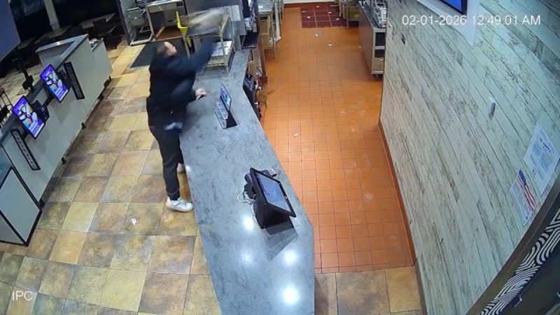 Man caught on camera throwing food, punching workers at Taco Bell sent to jail