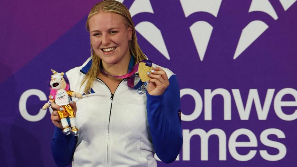 The gold medal-winning Para-swimmer competing in non-disabled race