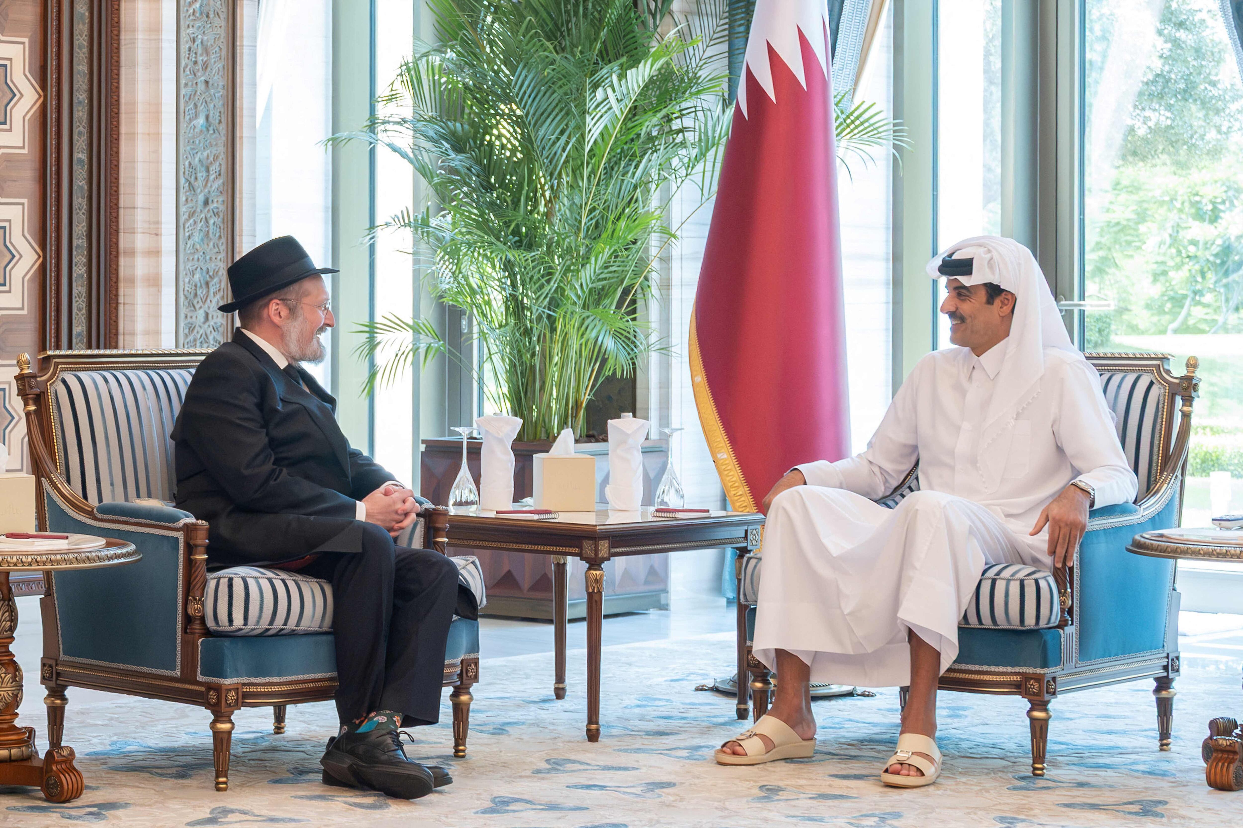 Rabbis pay respects to Qatar's late emir at Lusail Palace