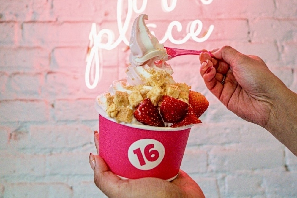 16 Handles now serving frozen yogurt in the Fulshear area
