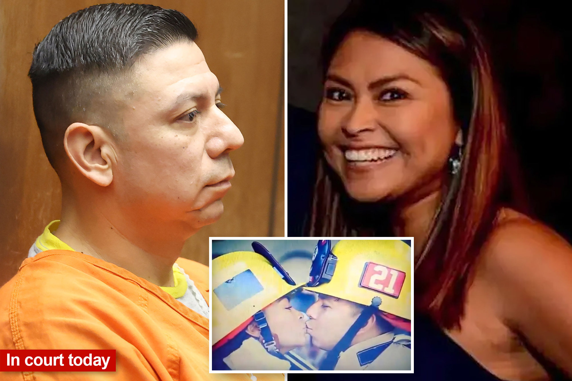Stone-faced firefighter accused of axing his wife to death appears in court