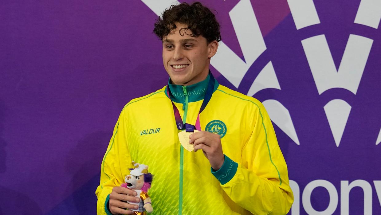 ‘Losing her mind’: Teenage star of Auckland Commonwealth Games watches son win stunning freestyle gold
