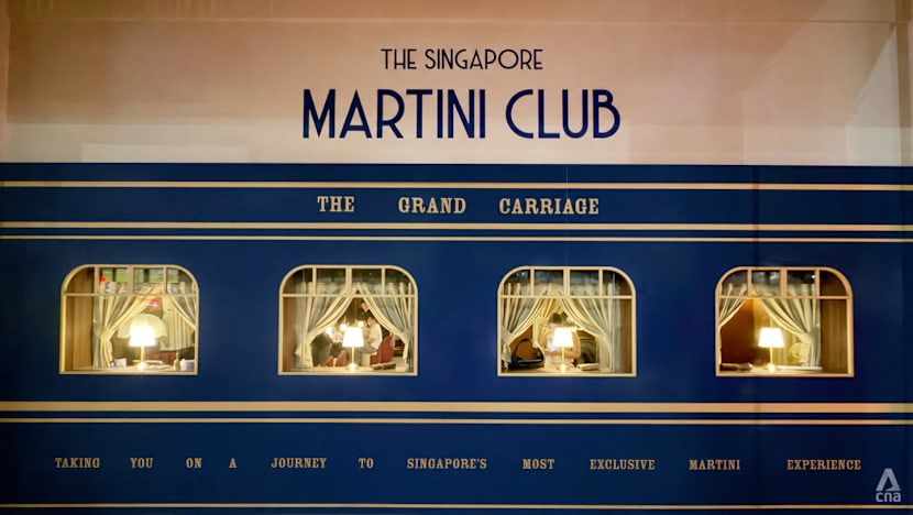 The Singapore Martini Club opens with more than 50 martinis and rail travel glamour
