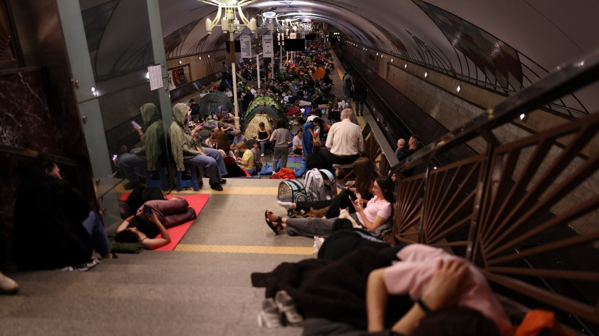 Record 56,000-plus take shelter in Kyiv metro during overnight attack