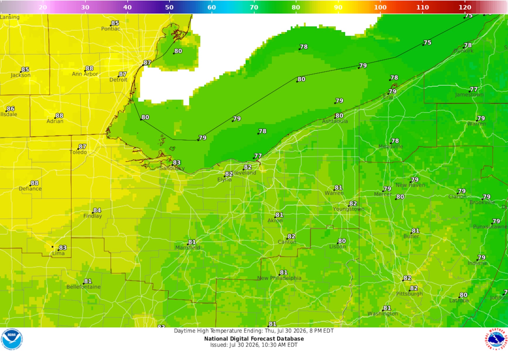 Wall-to-wall sunshine Thursday before weekend rain chances return to Northeast Ohio