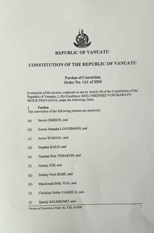 President alone decides on presidential pardons: Marango