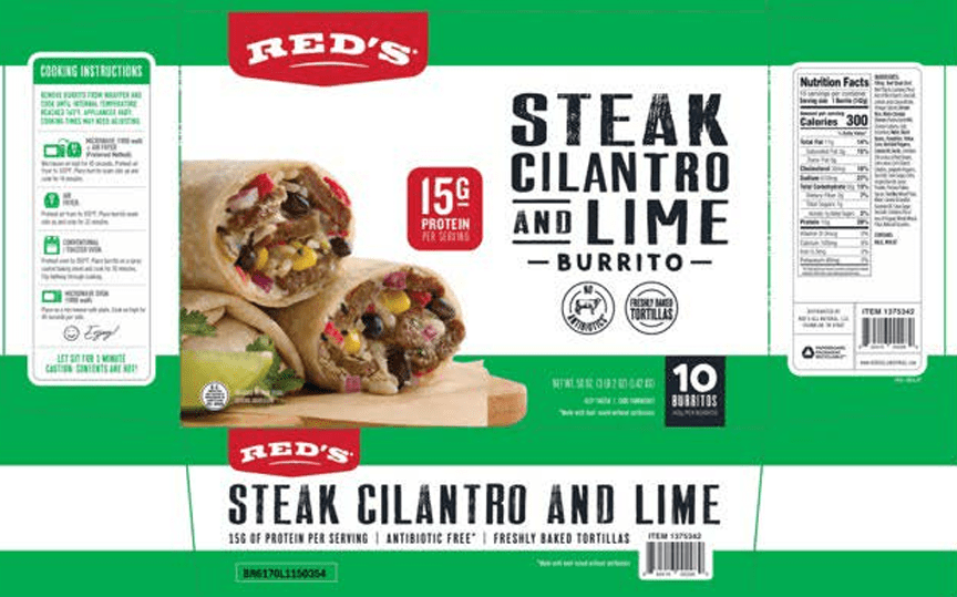 Public health alert issued for steak burritos due to undeclared allergen
