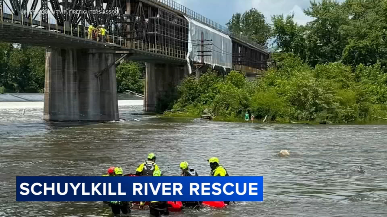 2 children rescued after nearly being swept away in Schuylkill River