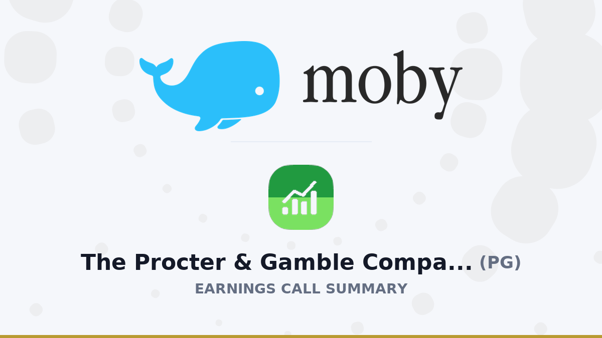 The Procter & Gamble Company Q4 2026 Earnings Call Summary