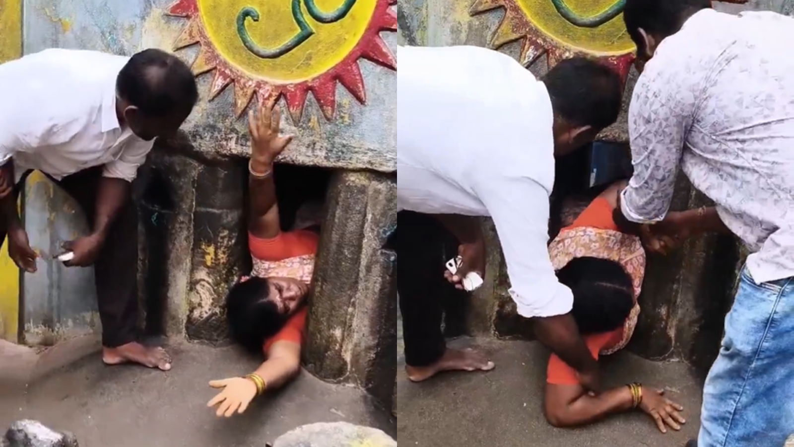 Woman gets stuck in Tamil Nadu’s Moksha Margam; video goes viral