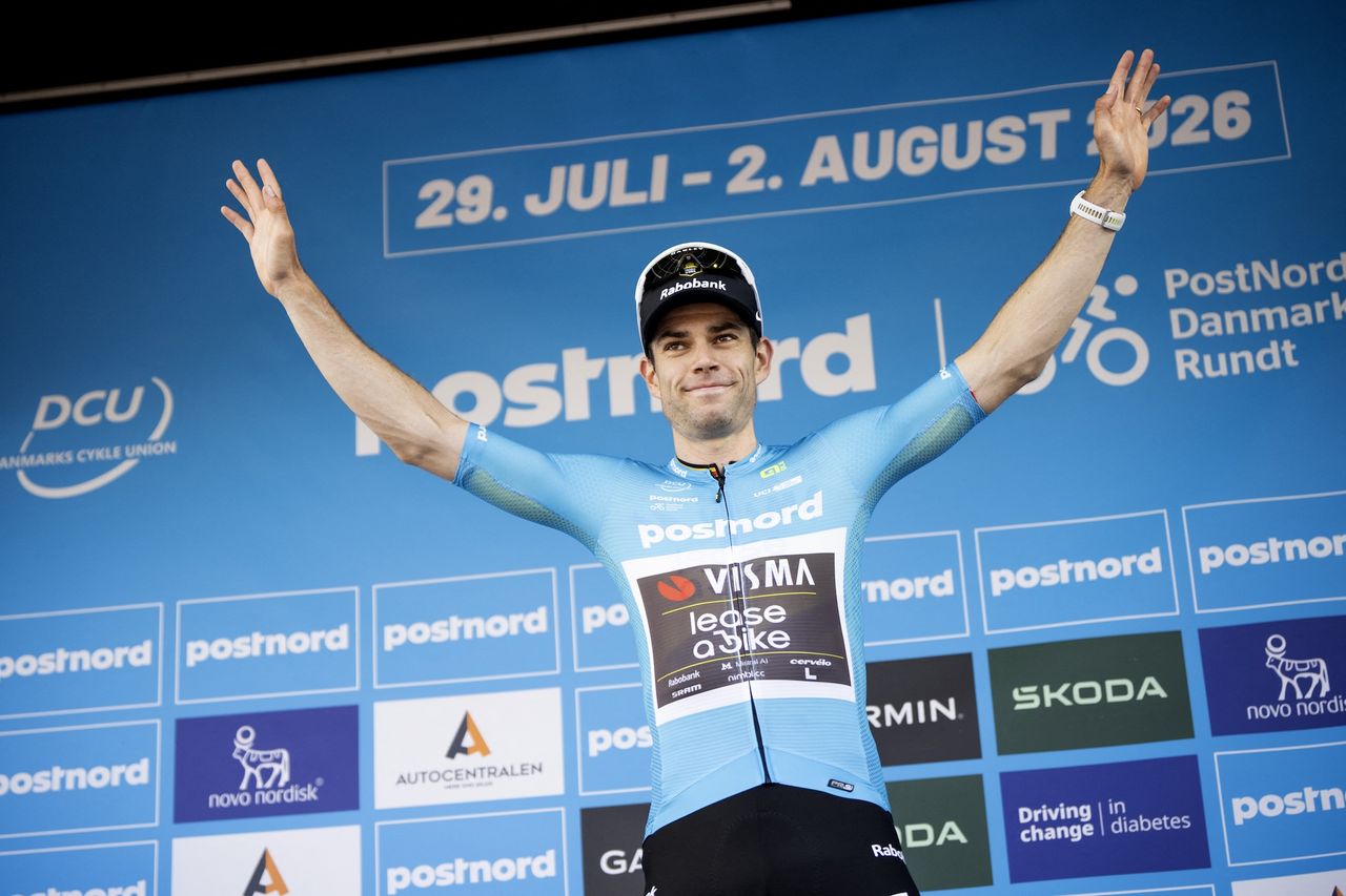 Tour of Denmark: Wout van Aert scores hat-trick on stage 3 with a win on wet and wild queen stage