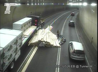 Truck spillage causes delays up to 2 hours on US-26