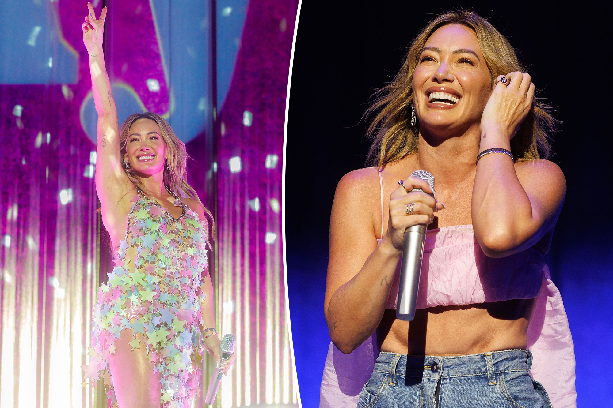 Hilary Duff gets her ‘Lucky Me’ tour glow from this body makeup that ‘photographs beautifully’