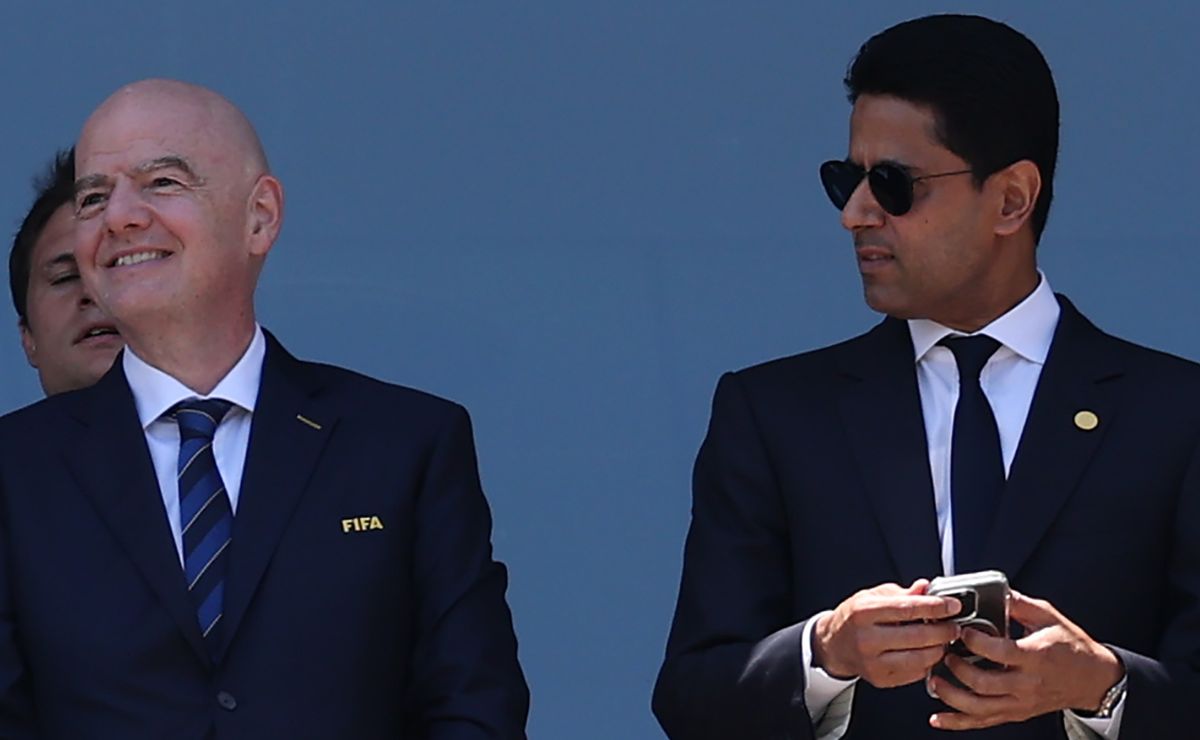 Gianni Infantino faces potential 2027 FIFA election rival in Nasser Al-Khelaifi as PSG owner’s stance emerges