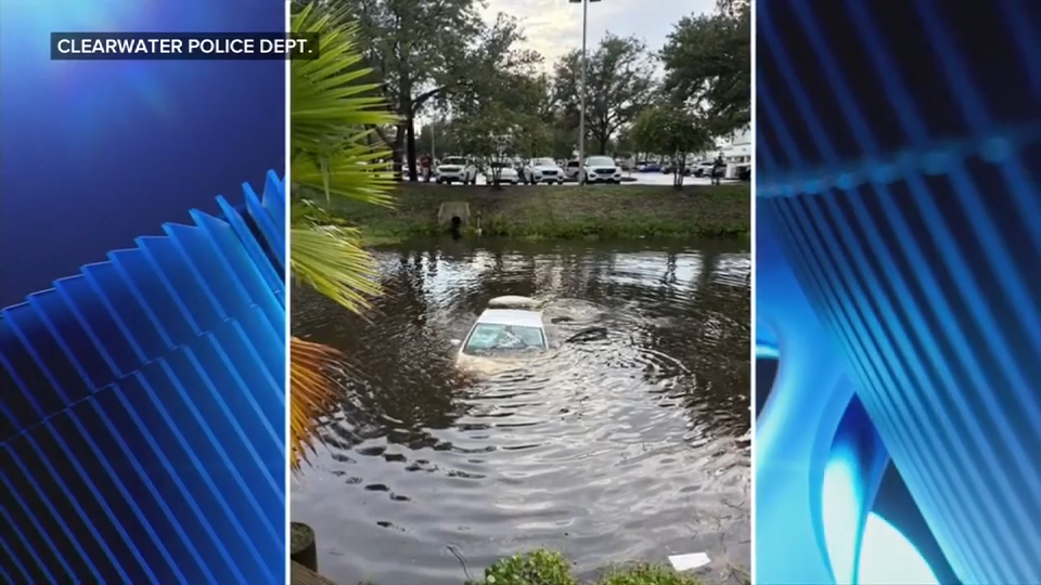 Officers save driver from sinking car in Clearwater