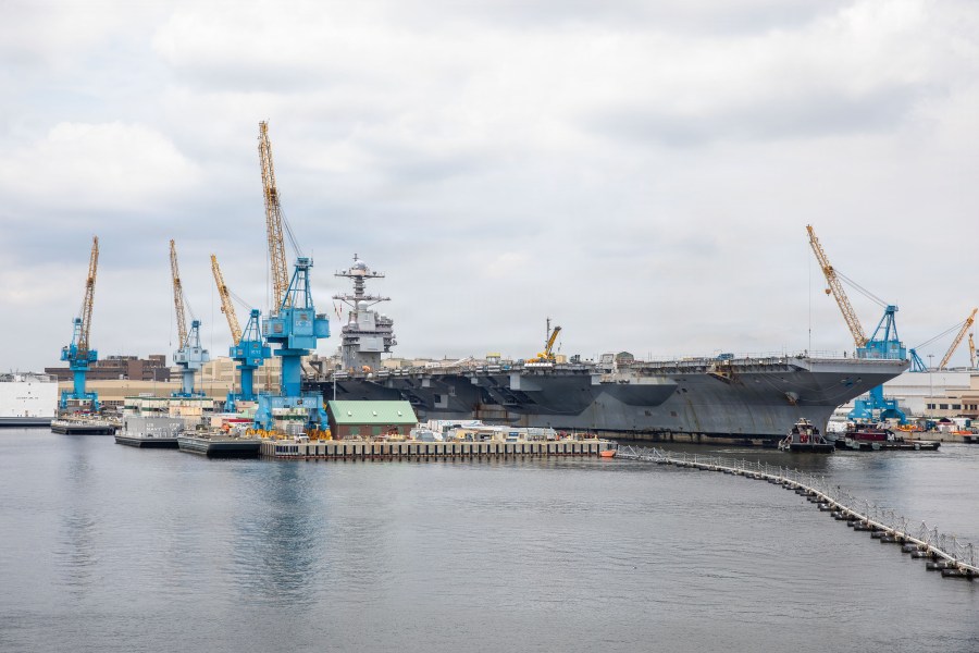 Kaine, Warner assess performance of USS Gerald R. Ford during visit
