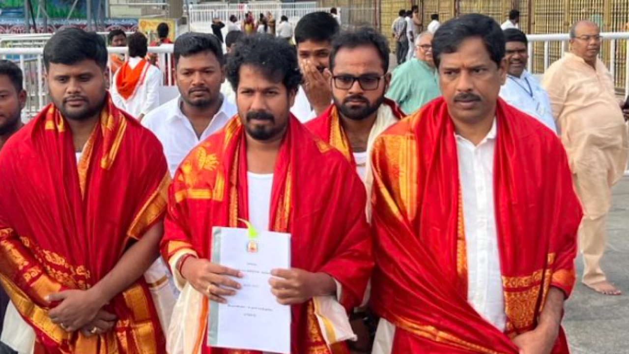 Controversy erupts after TVK minister offers prayers at Tirumala holding agriculture i budget