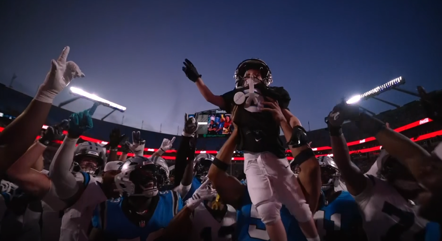 Six-year-old boy gets special moment at Panthers Fan Fest