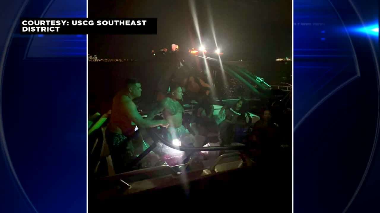 10 rescued from sinking vessel near Rickenbacker Causeway by USCG