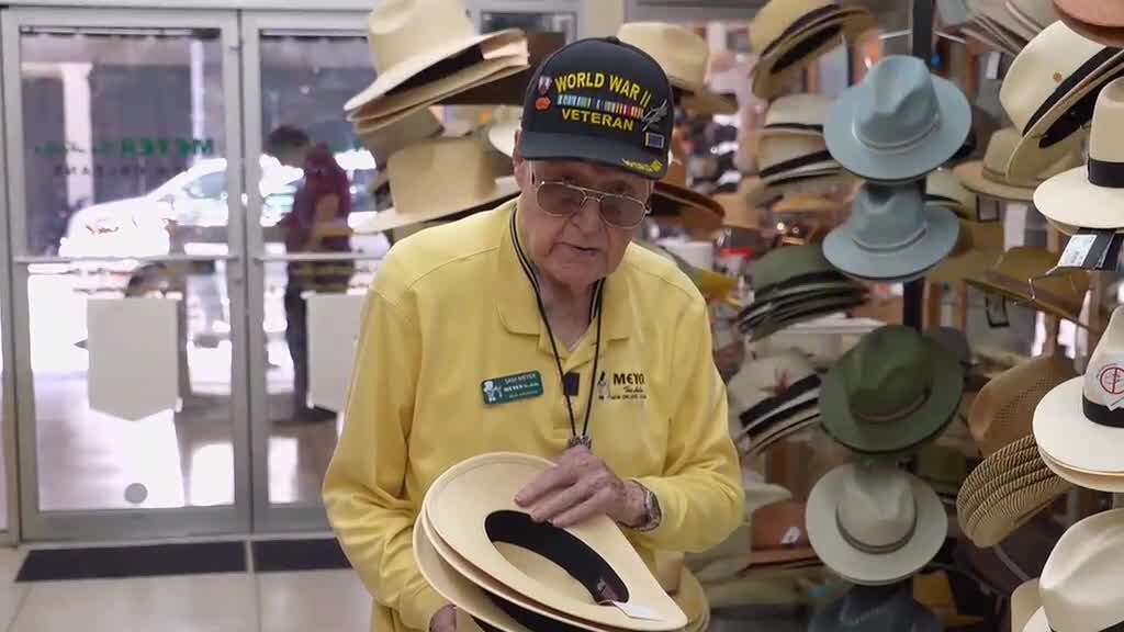 WWII veteran who built airfield after D-Day will mark 102nd birthday at shop founded in 1894 by grandfather