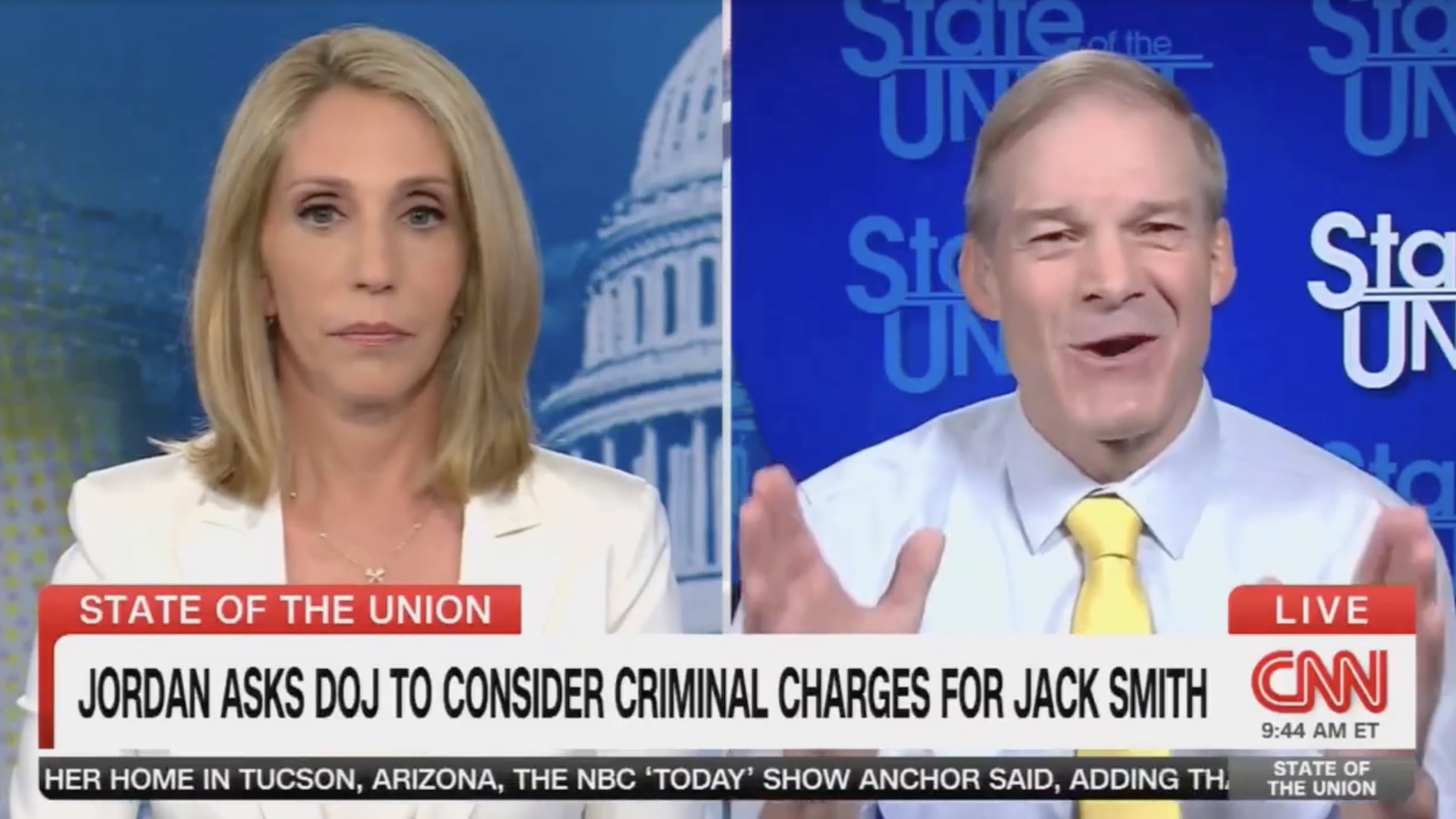 Jim Jordan Shouts During CNN Interview Over Jack Smith Referral