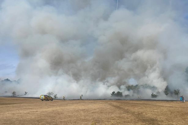 Large fire at West Midlands beauty spot as people told to avoid area