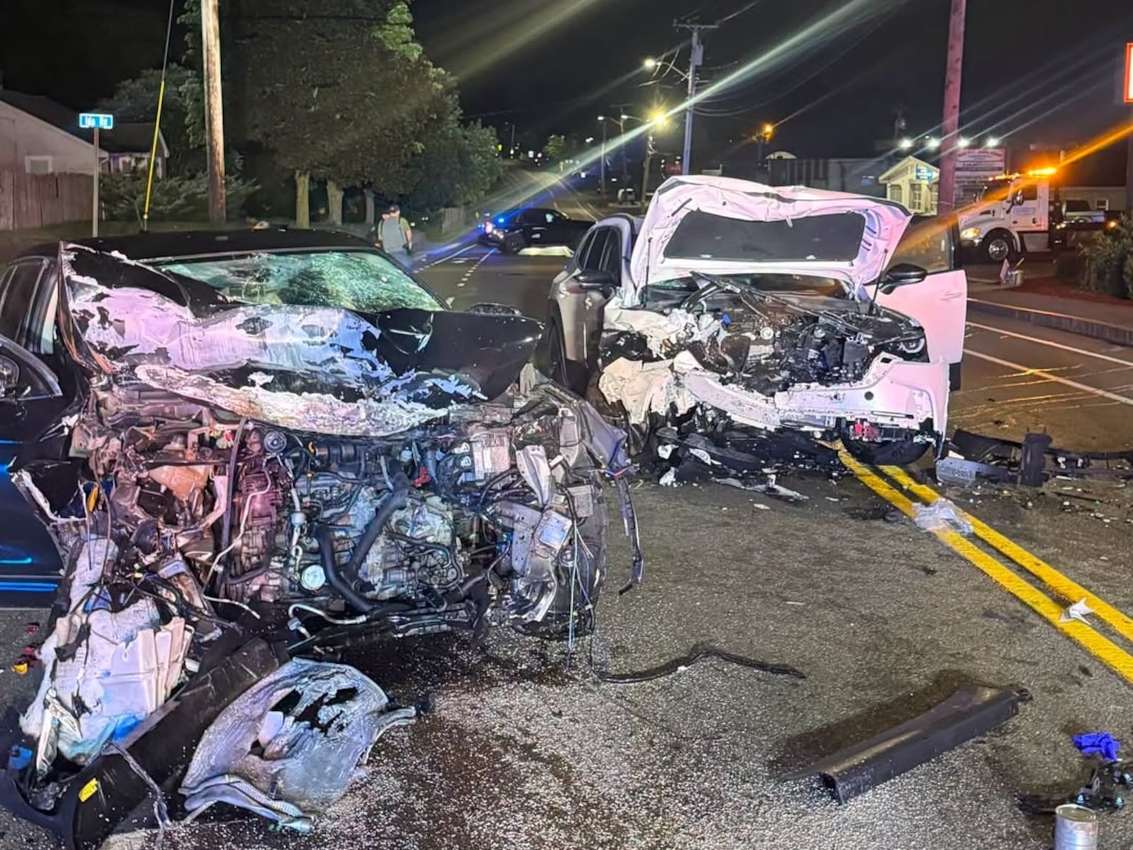 Driver airlifted to hospital after head-on car crash in Mass.