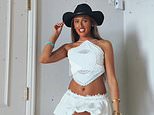 Venezuela Fury shares TikToks from her £600-a-night London hotel suite as she poses in stiletto-heeled cowboy boots for wild weekend at Luke Combs' concert
