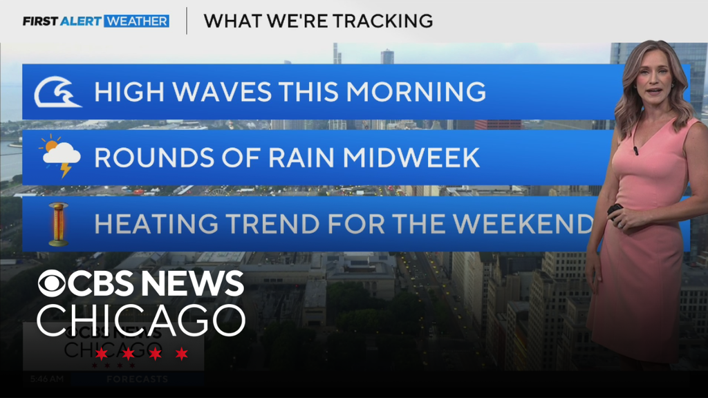 High waves Monday morning in Chicago