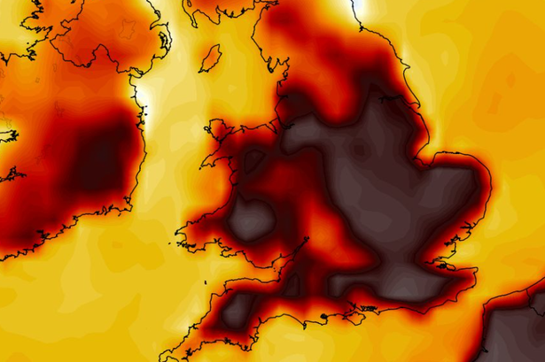 UK weather maps show new four-day heatwave as 15 counties hit 34C or more – list