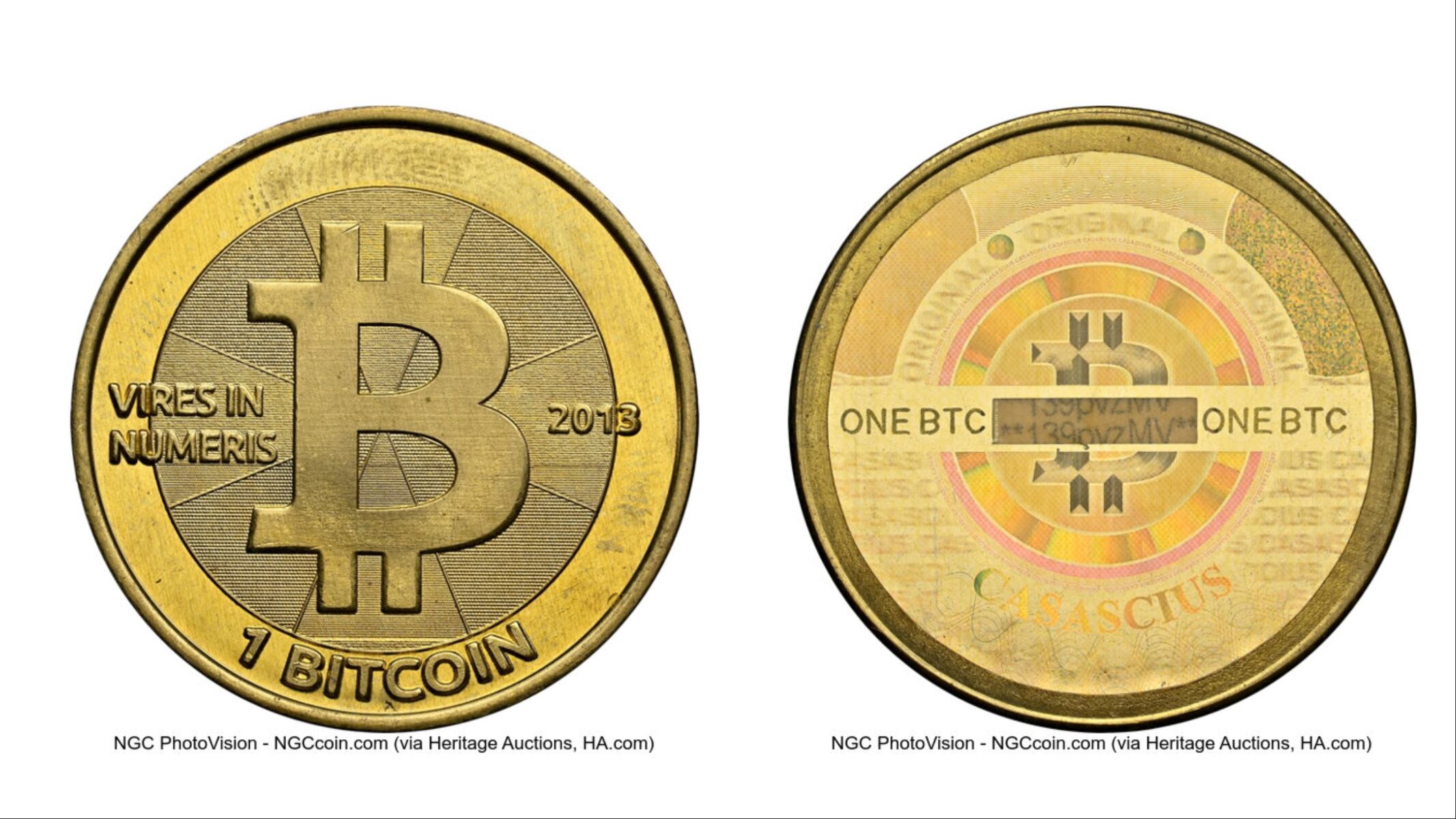 Rare unredeemed physical Bitcoin commands $91,500 at auction