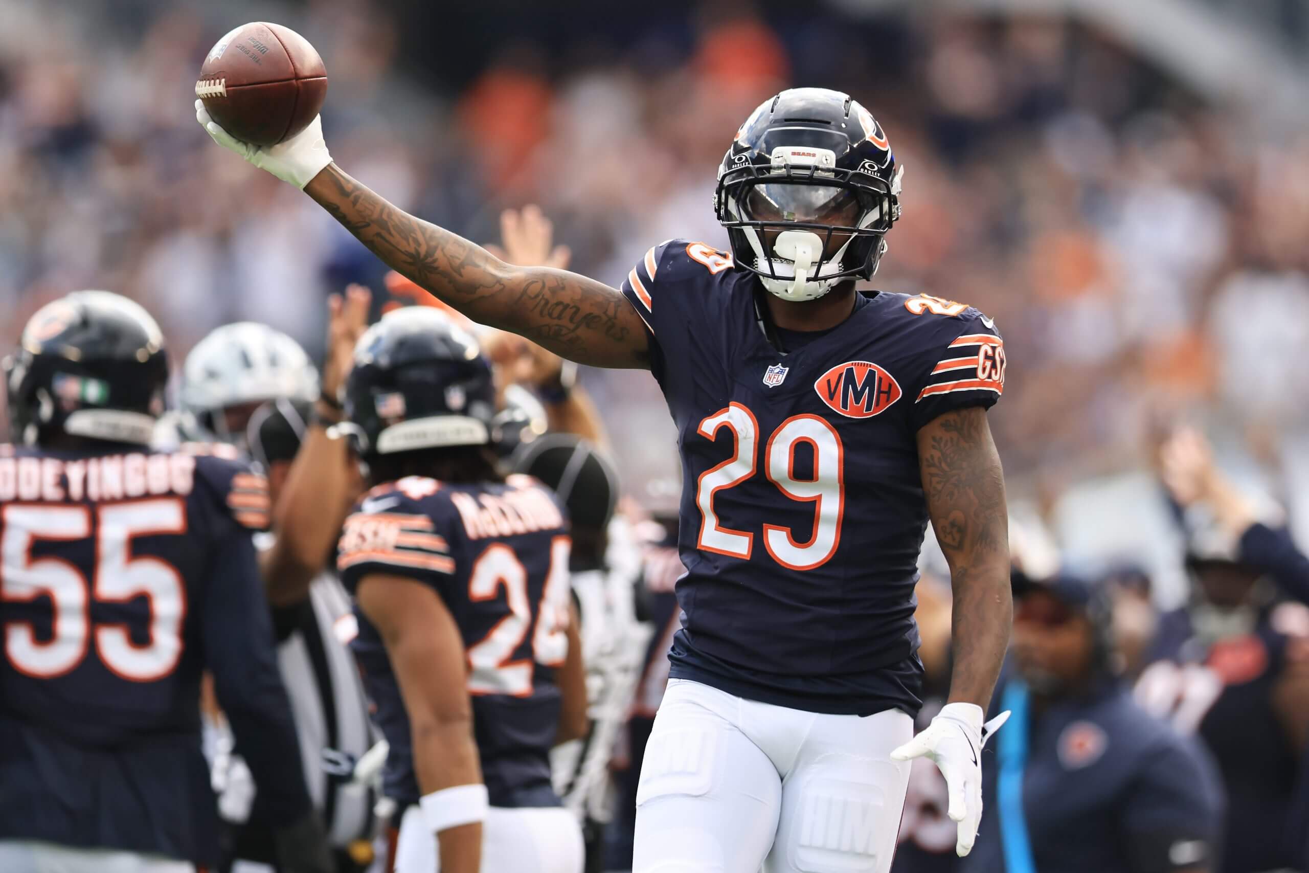 Bears camp: Tyrique Stevenson seeks increased focus, Luther Burden wows again
