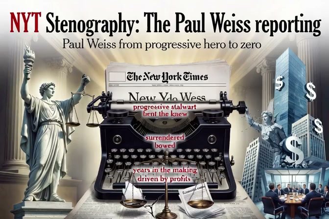 NYT Stenography: The Paul, Weiss Reporting From Progressive Hero to Zero