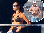 Victoria Beckham slips into a semi-sheer bikini and shirtless David hoses himself down as their £16million superyacht anchors down in Cannes - but will they risk a run-in with estranged son Brooklyn?