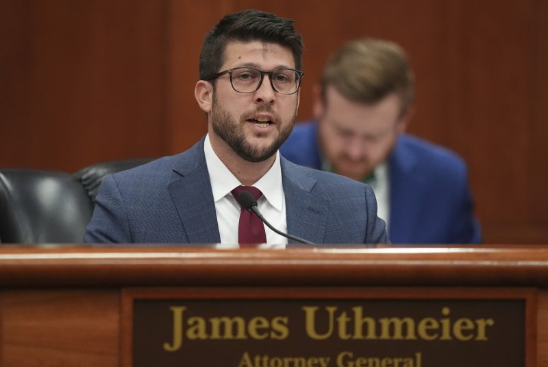 Florida Attorney General James Uthmeier holds press conference in Panama City Beach