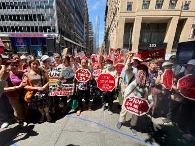 NYC home healthcare workers stop week-long hunger strike over 24-hour workdays, vow to continue fighting