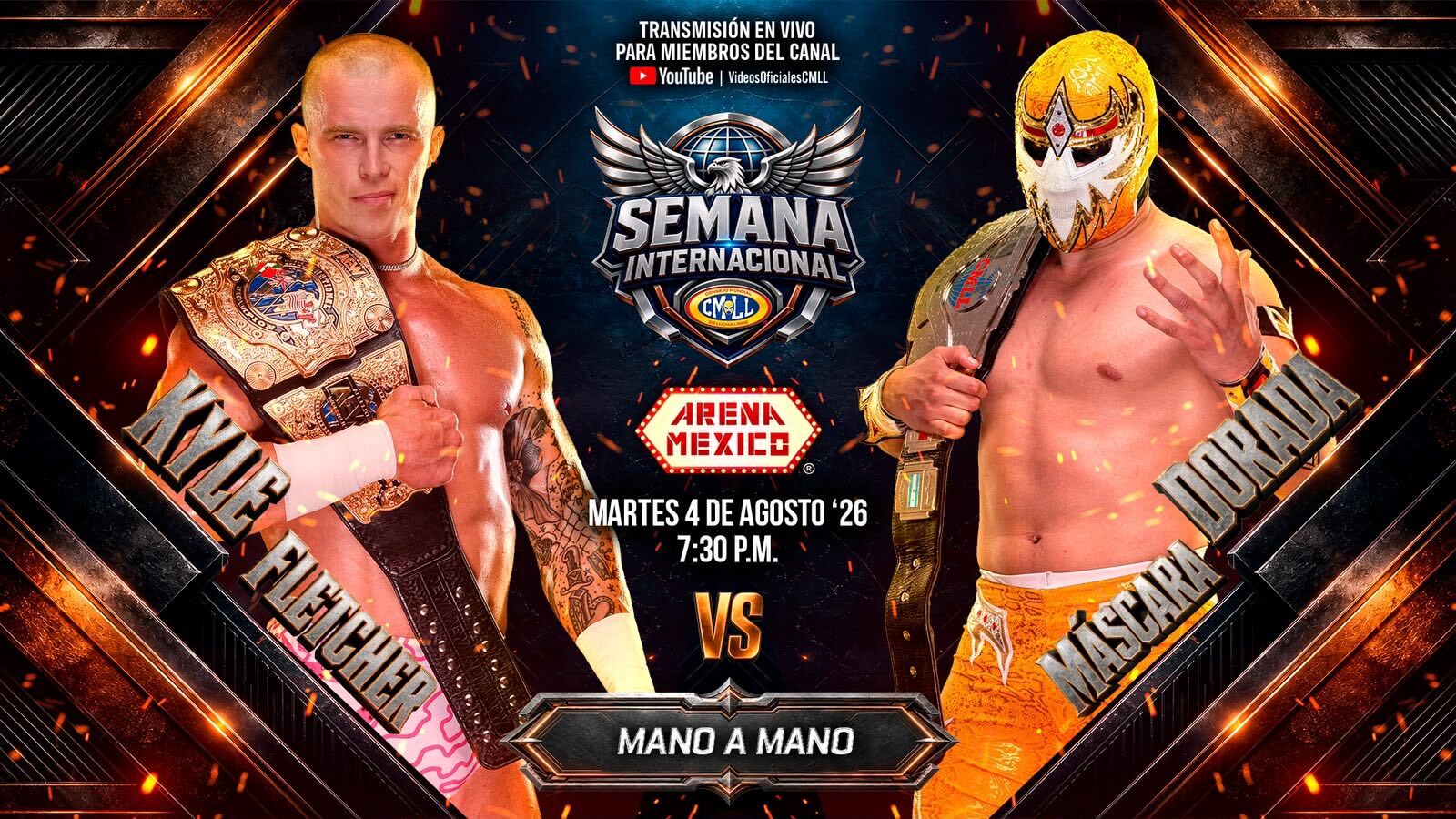 AEW x CMLL Semana Internacional Results (8/4/2026): Kyle Fletcher vs. Máscara Dorada, Bandido, Soberano Jr., Maya World, More