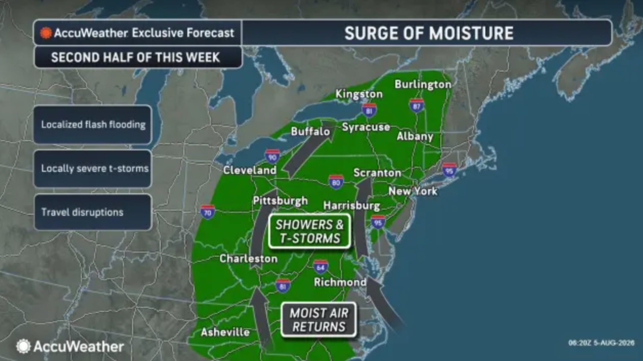 Thunderstorms, flash flooding possible today as heat, humidity build. Latest N.J. forecast.