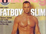 Fatboy Slim, 63, displays his chiselled abs in throwback magazine snap shared by his son Woody