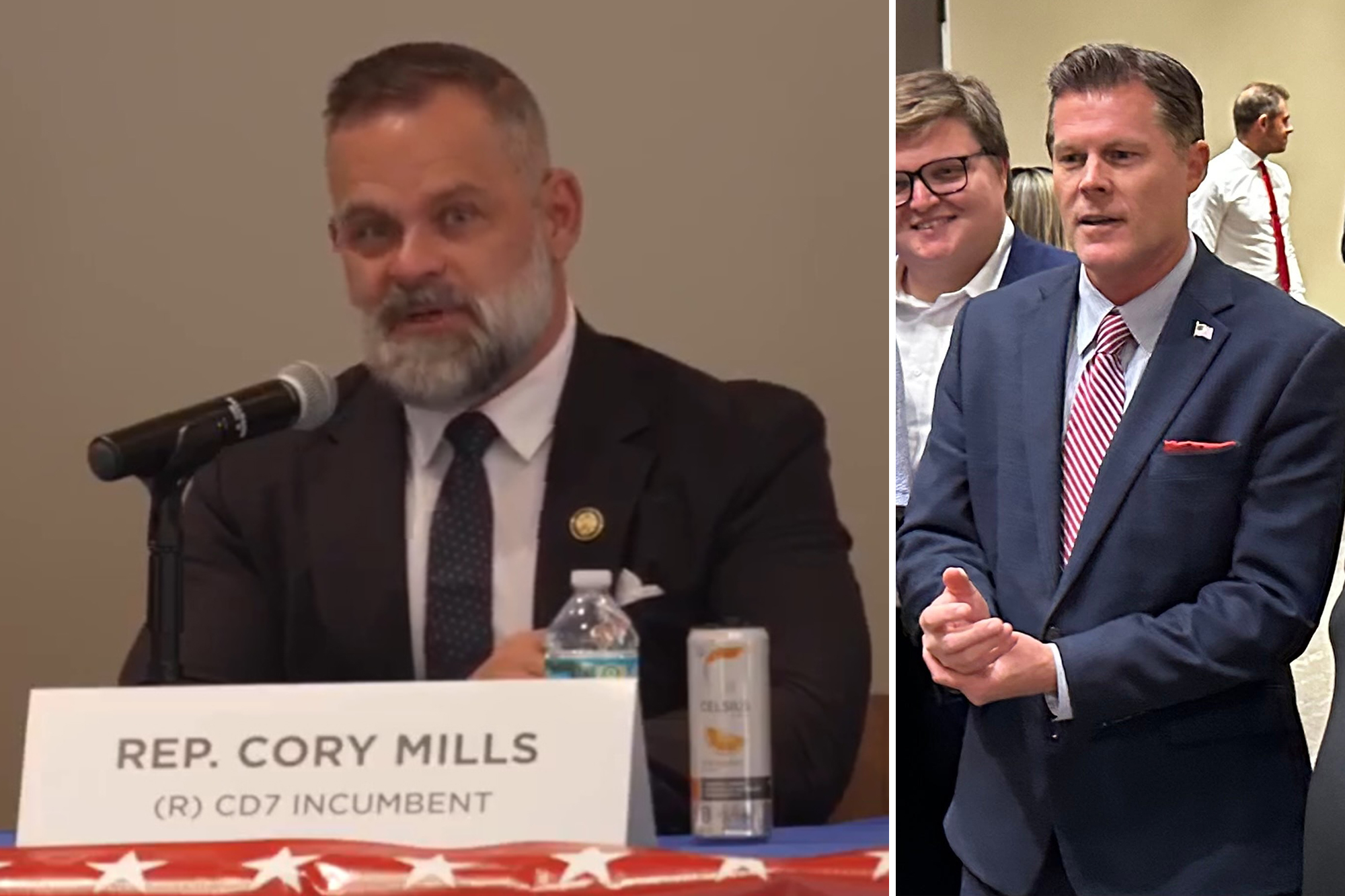Embattled Rep. Cory Mills pressed on ‘stolen valor’ claims and even his religion at fiery GOP primary debate