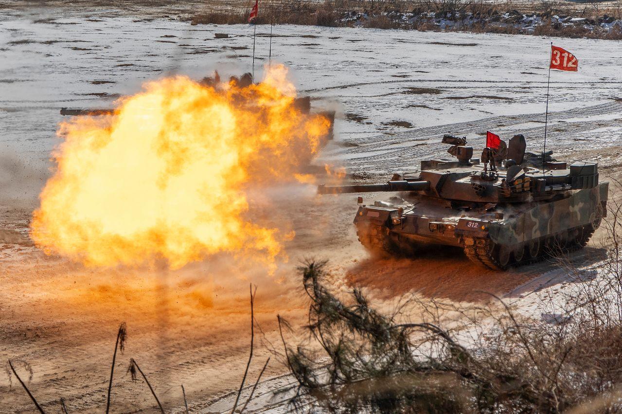Army's K1E1 tank catches fire during live-fire drills