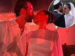 Thylane Blondeau reveals a glimpse of a secret third wedding dress as she kisses DJ husband Ben Attal in sweet snap from their South of France nuptials