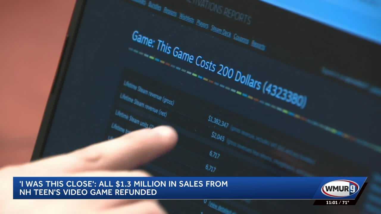 'I was this close': NH 18-year-old's video game makes $1M+ online, but he can't keep it