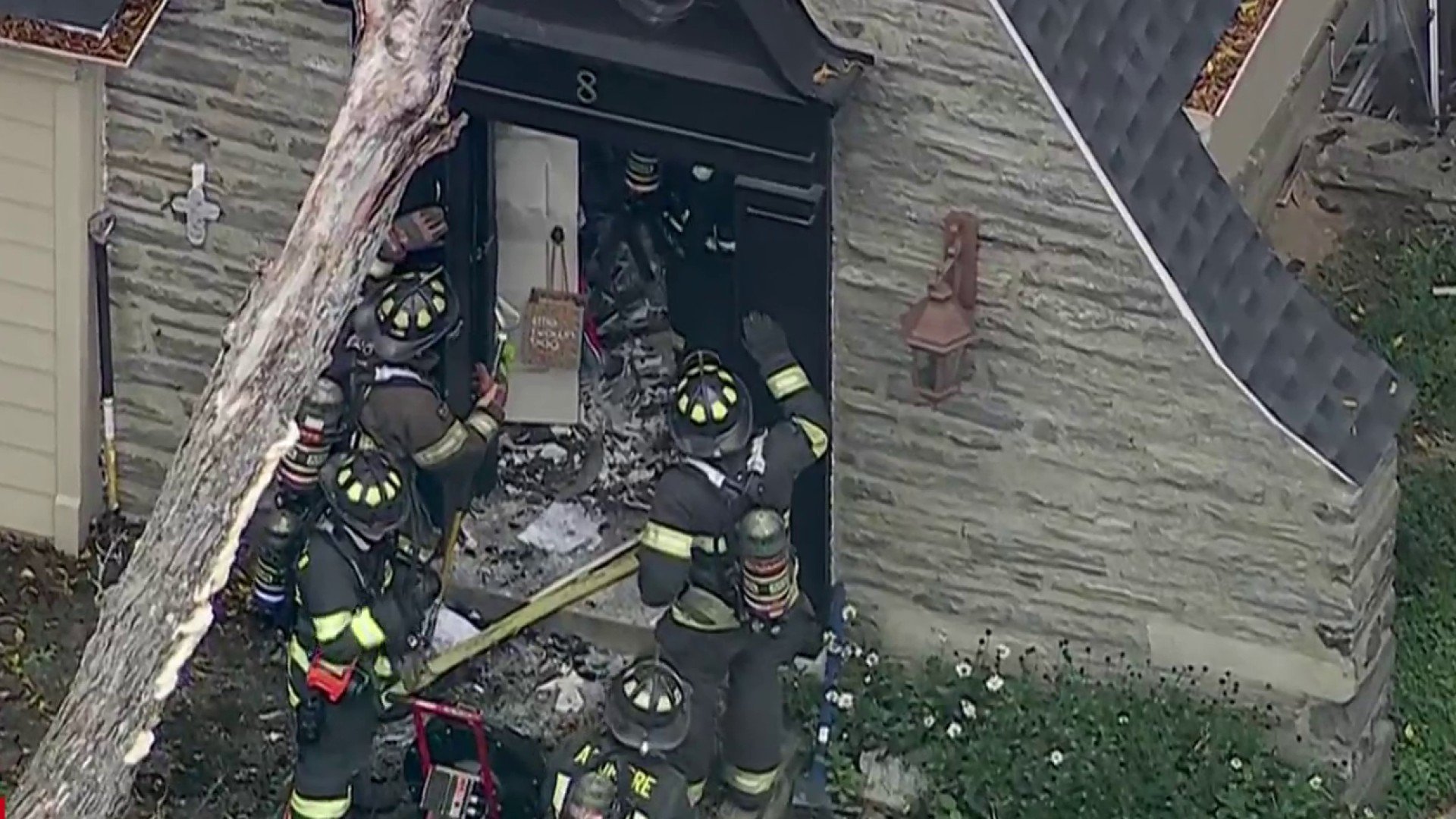 Firefighters respond as flames tear through Haverford home