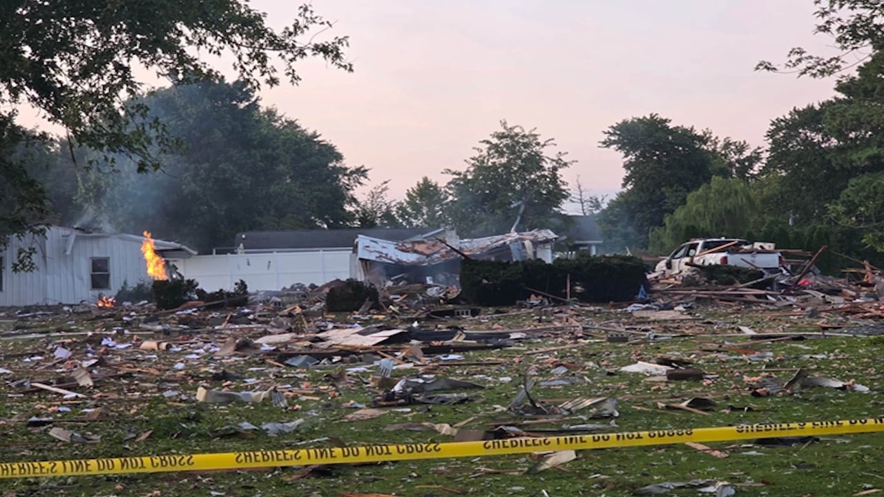 ‘Just fire and debris’: 1 killed after house explodes in Illinois