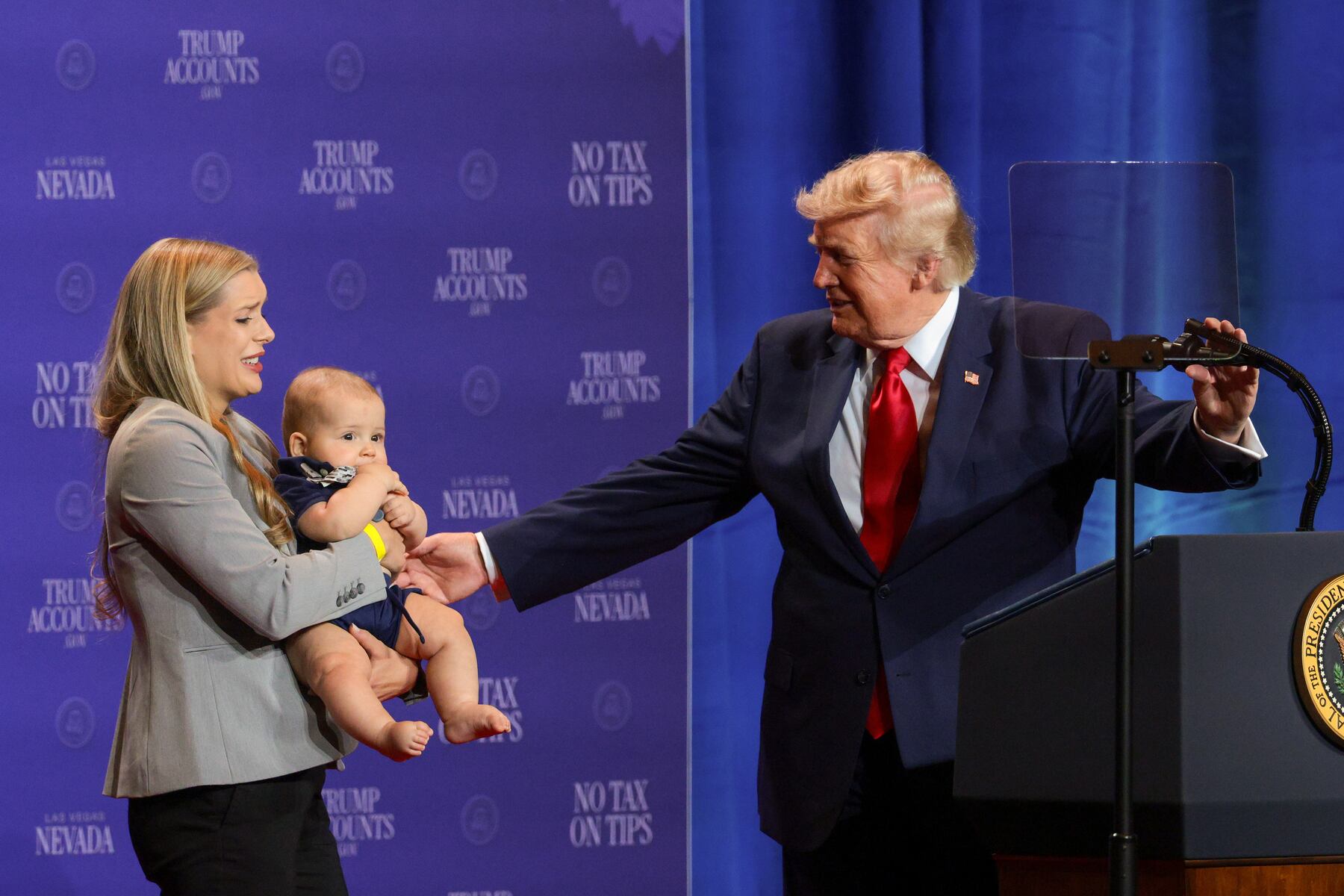 ‘Toxic’: Trump keeps kid from walking off rally stage. Uses occasion to make crude Biden joke