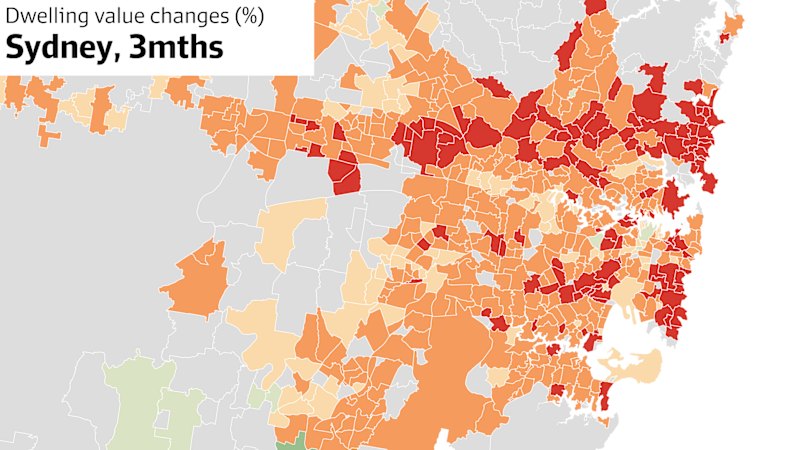 The great housing slump spreading from Sydney Harbour to the suburbs